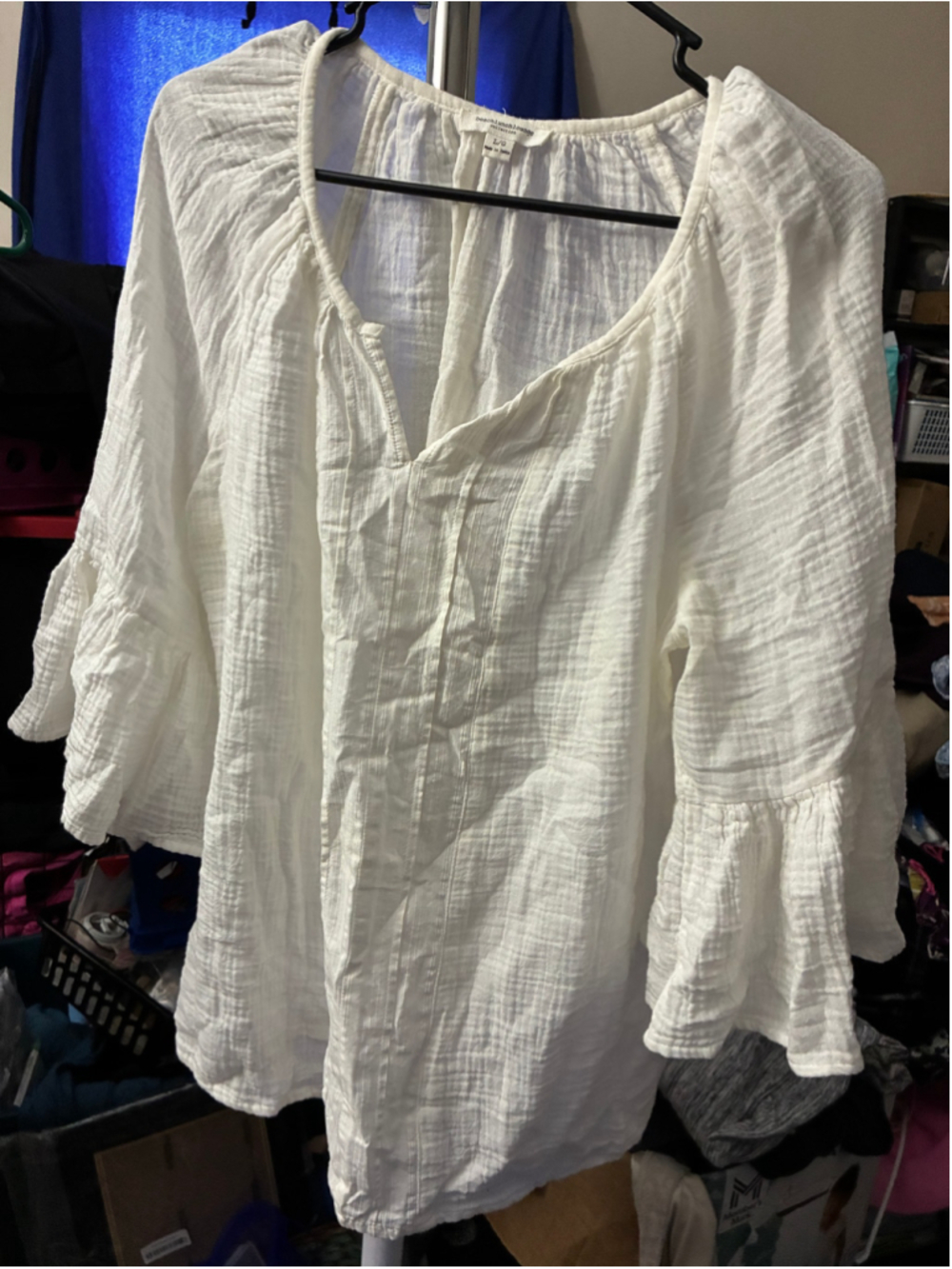 Women's beachlunchlounge White Blouse Size L
